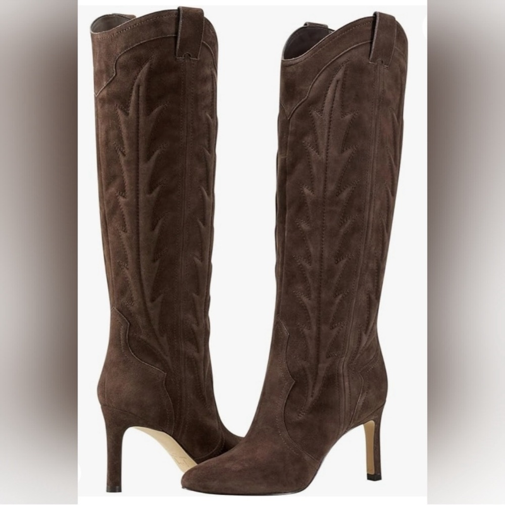 Marc Fisher Brown Heeled Boots